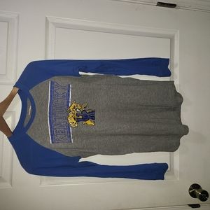 UK Baseball Tee Blue and Gray Size M #059